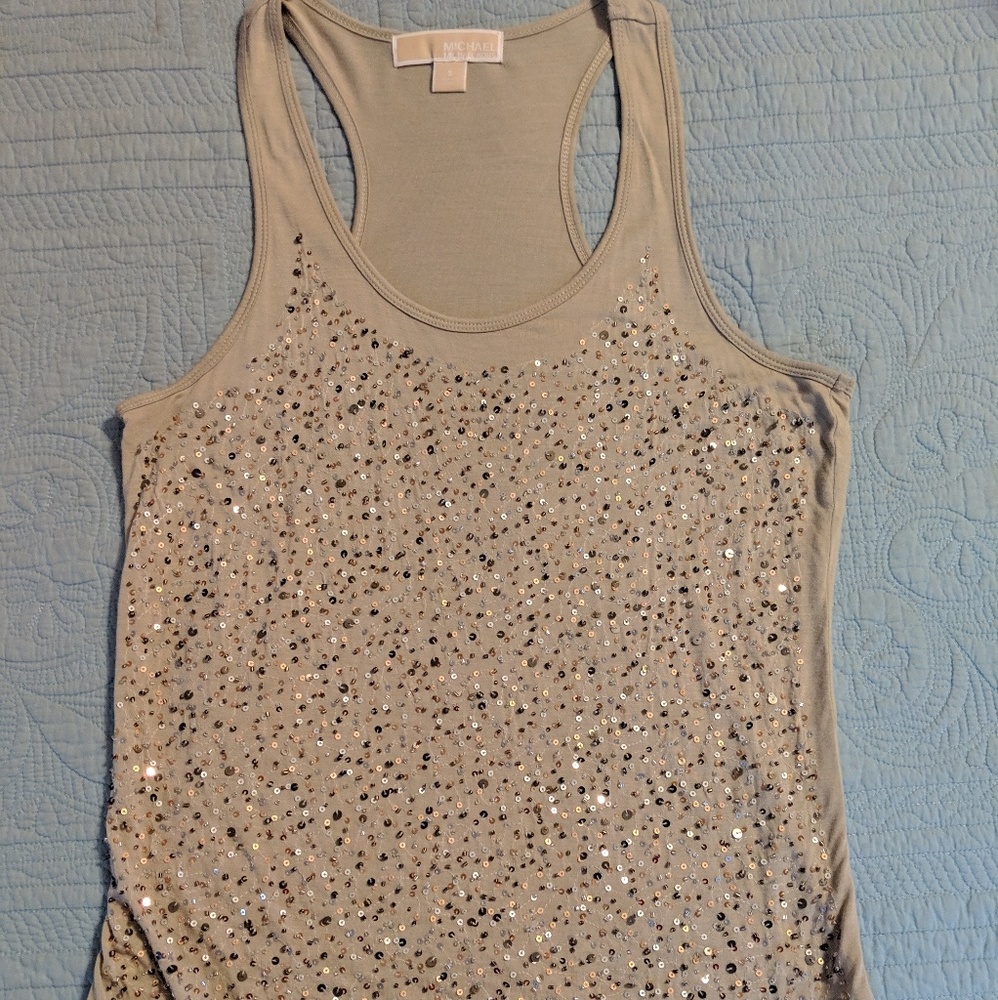 Michael Kors racer back sequin tank